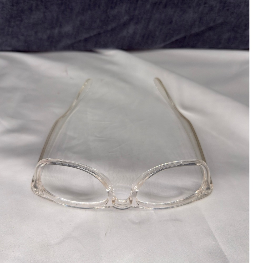 Polaray Eyeglass Frames Womens OS Clear Acrylic Minimalist Full Rim Frames Only